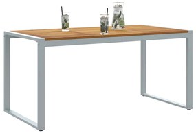 vidaXL Τραπέζι Κήπου για Φαγητό Γκρι 160 x 80 x 75 cm