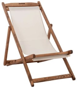 Σεζλόνγκ Λήμνος HM11707.60T 55,5x97x105cm Μασίφ Οξιά Εμποτισμού Walnut Με Pvc 2x1 Ecru