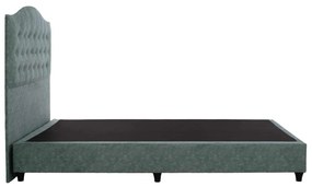 ΚΡΕΒΑΤΙ MALENA ΑΠΟ ΠΡΑΣΙΝΟ ΥΦΑΣΜΑ τύπου NUBUCK, HM647.27 ΓΙΑ ΣΤΡΩΜΑ 120x200 εκ.