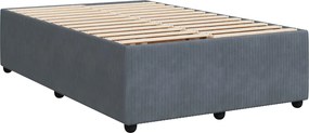 vidaXL Κρεβάτι box spring με στρώμα Σκούρο Γκρι 120 x 190 cm Βελούδο