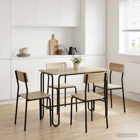 vidaXL Τραπεζαρία 100 x 50 x 75 cm Επεξεργασμένο Ξύλο Sonoma Δρυς