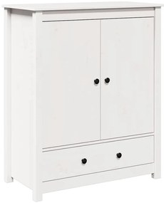vidaXL Ντουλάπι Λευκό 83 x 41,5 x 100 εκ. από Μασίφ Ξύλο Πεύκου