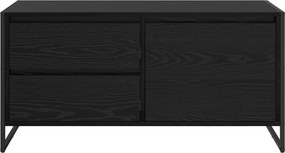 vidaXL Ντουλάπι TV Μαύρη Οξυά 100 x 36 x 49.5 εκ Επεξεργασμένο ξύλο