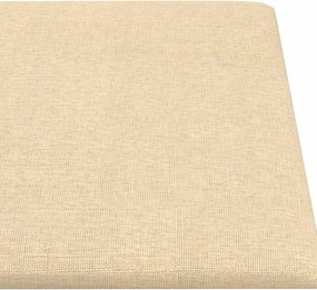vidaXL Κεφαλάρι Τοίχου 12 pcs Κρεμ 90 x 15 cm ύφασμα
