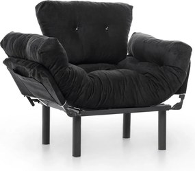 Πολυθρόνα Nitta - Χρώμα Μαύρο - 95x70x85εκ