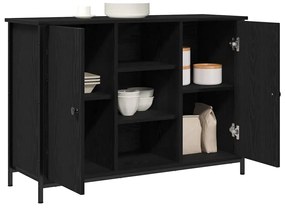 vidaXL Πλαϊνό γραφείο Μαύρη δρυς 100 x 35 x 70 εκ. Επεξεργασμένο ξύλο