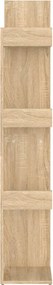 vidaXL Βιβλιοθήκη Sonoma Δρυς 48 x 25,5 x 140 εκ. από Επεξ. Ξύλο