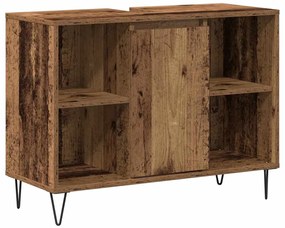 vidaXL Ντουλάπι Μπάνιου Παλαιό ξύλο 80 x 33 x 60 εκ Επεξεργασμένο ξύλο