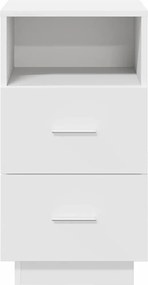 vidaXL Κομοδίνο με 2 συρτάρια Λευκό 36x36x68 cm