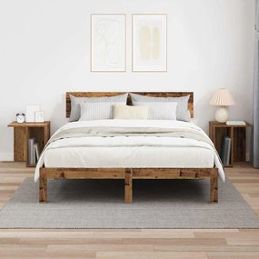 vidaXL End Table 2 pcs Παλιό ξύλο 37 x 32 x 40 εκ Επεξεργασμένο ξύλο
