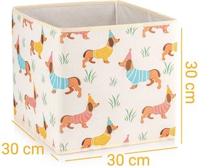 Διακοσμητικό Αποθηκευτικό Καλάθι Πολύχρωμο YLC 30x30x30