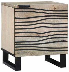 vidaXL Κομοδίνα Φυσικό 40 x 33 x 46 εκ. Μασίφ ξύλο μάνγκο