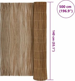 vidaXL Φράκτης Ιτιάς Φυσικό 140 x 500 cm Ιτιά