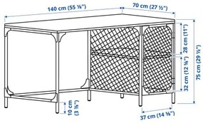 FJÄLLBO γραφείο, 140x70 cm 905.876.90