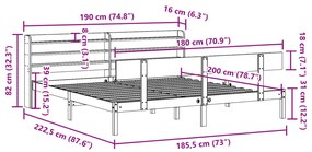 ΣΚΕΛΕΤΟΣ ΚΡΕΒ. ΧΩΡΙΣ ΣΤΡΩΜΑ ΛΕΥΚΟ 180X200 ΕΚ ΜΑΣΙΦ ΠΕΥΚΟ 3306626