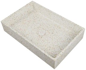 Νιπτήρας Επικαθήμενος Με Βαλβίδα Dion CS-0069-E13 60x39x12cm Fruitcake Karag Πέτρα, Άμμος