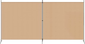 vidaXL Δίαυλος Δωματίου 2 Πάνελ Μπεζ 348 x 180 cm Ύφασμα