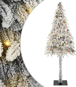 vidaXL Χριστουγεννιάτικο Δέντρο με 300 LED Λευκό 180 cm ΠΕ και Ατσάλι