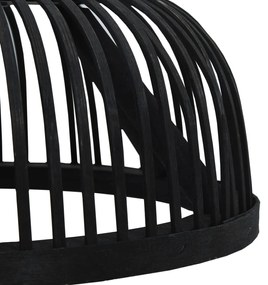vidaXL Φωτιστικό Κρεμαστό Ημικυκλικό Μαύρο 34x14,5 εκ Μπαμπού 40 W E27