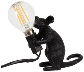 Επιτραπέζιο Φωτιστικό Ποντίκι Mouse Vintage Μ12xΠ4xΥ10cm Globostar-678-Μαύρο 00678