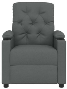 vidaXL Πολυθρόνα Μασάζ Σκούρο Γκρι Υφασμάτινη