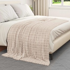 vidaXL Ριχτάρια 6 pcs Μπεζ 200 x 150 cm Μαλλί