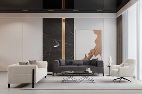 Τριθέσιος Καναπές Gio - Χρώμα Ανθρακί - 225x93x75εκ