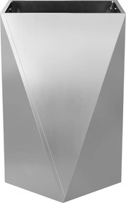 vidaXL Γλάστρα Ασημί 50 x 50 x 75 cm Επικαλυμμένος Χάλυβας