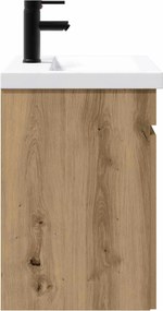 vidaXL Μονάδα μπάνιου με βρύση Artisan Δρυς 61 x 40 x 74,5 εκ.