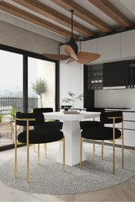Stewehome Σετ Τραπεζαρίας 4 Ατόμων Τραπέζι με Καρέκλες λευκό 90x90 cm
