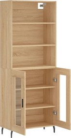 vidaXL Ντουλάπι Sonoma δρυς 69,5 x 34 x 180 εκ. από Επεξεργασμένο Ξύλο