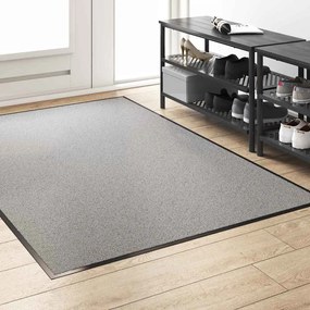 vidaXL Χαλάκι Εξώπορτας Άλλο Γκρι και Μαύρο 120 x 180 cm