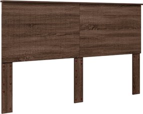 vidaXL Κεφαλάρι με κεφαλάρι Καφέ δρυς 160 cm Επεξεργασμένο ξύλο