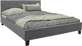 Κρεβάτι με στρώμα Mago-Dreamer pakoworld ύφασμα ανθρακί 160x200εκ