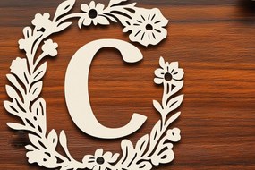 Σετ των 2 Intra απο ξύλο plywood 3mm-4mm πάχος – Αρχείο κοπής μονογράμματος Cut Paper Δίασταση 20x20 cm INTRAFABR-107740909