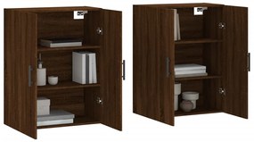 vidaXL Ντουλάπια Τοίχου 2 τεμ. Καφέ Δρυς 69,5 x 34 x 90 εκ.