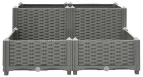 vidaXL Ζαρντινιέρα 80 x 80 x 38 εκ. από Πολυπροπυλένιο