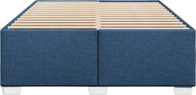 vidaXL Σκελετός Κρεβατιού Χωρίς Στρώμα Μπλε 140x190 εκ. Υφασμάτινο