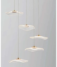 Φωτιστικό Οροφής Ninfea ZM34LEDP55BR 25W Led Φ55cm 260cm Brass Aca Metal