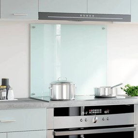 vidaXL Πλάτη Κουζίνας Λευκή 70 x 60 εκ. από Ψημένο Γυαλί