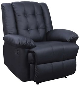Πολυθρόνα Relax SCARLET Μαύρο PU 90x93x100cm
