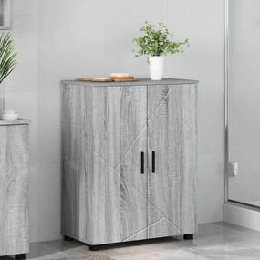 vidaXL Ντουλάπι Μπάνιου Γκρίζο Σονομα 60 x 35 x 80 εκ