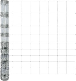 vidaXL Περίφραξη αγρού Ασημί 25 x 1,2 μ Γαλβανισμένος χάλυβας