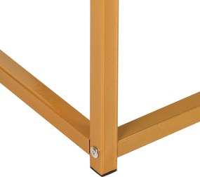 ΤΡΑΠΕΖΙ ΣΑΛΟΝΙΟΥ SAFFRON HM8975.11 ΜΕΛΑΜΙΝΗ ΛΕΥΚΟ ΜΑΡΜΑΡΟ-ΧΡΥΣΗ ΒΑΣΗ 95Χ55Χ43,5Yεκ.