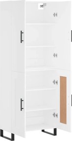 vidaXL Ντουλάπι Λευκό 69,5x34x180 εκ. από Επεξεργασμένο Ξύλο