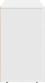 vidaXL Πλαϊνό γραφείο Λευκό 100 x 35 x 59 εκ Επεξεργασμένο ξύλο