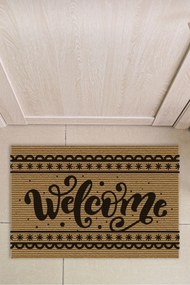 Stewehome Χαλί ψάθινο για την είσοδο πόρτας Λευκό 40x60x10 cm