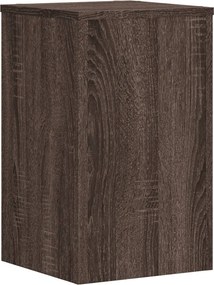 vidaXL Βάσεις Φυτών 2 Τεμ. Καφέ Δρυς 30x30x50 εκ. Επεξεργασμένο Ξύλο