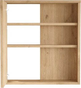 Ντουλάπι μπάνιου Bagno με καθρέπτη pakoworld oak 60x14.5x63.6εκ