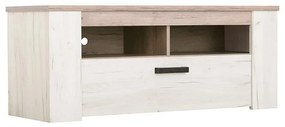 Έπιπλο TV Kent 120 Γκρί Δρύς - Λευκός Δρύς 122x43x49 εκ. 122x43x49 εκ.